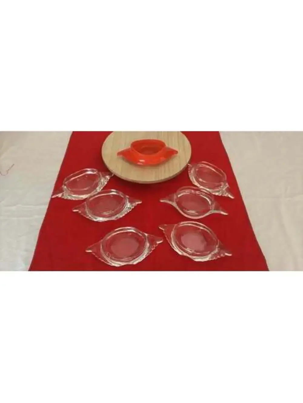 Vintage glass bake imperial deviled crab glass dishes